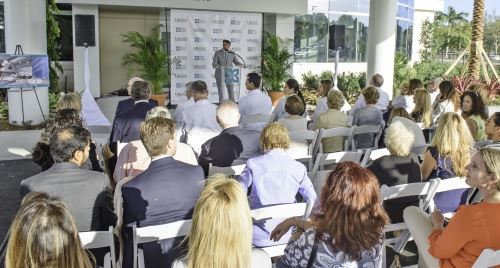 A group of people attending a talk