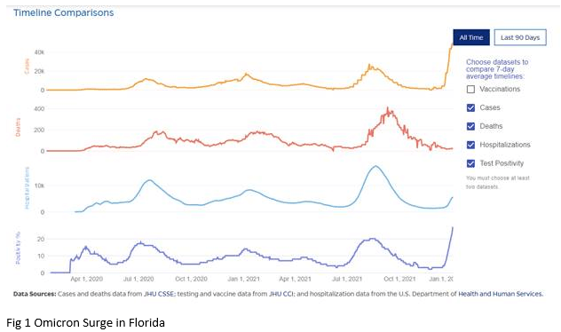 omicron surge in florda